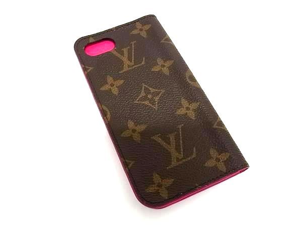 ■美品■ LOUIS VUITTON ルイヴィトン M61906 モノグラム フォリオ iPhone 7/8/SE(第2世代) 対応 手帳型 スマホケース ブラウン系 AT7392