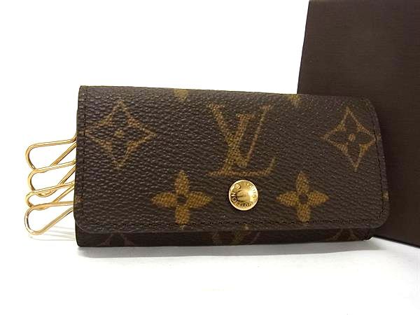 ルイ・ヴィトン キーケース ■新品同様■ LOUIS VUITTON ルイヴィトン M69517 モノグラム ミュルティクレ4 4連 キーケース 鍵入れ レディース ブラウン系 AU7750