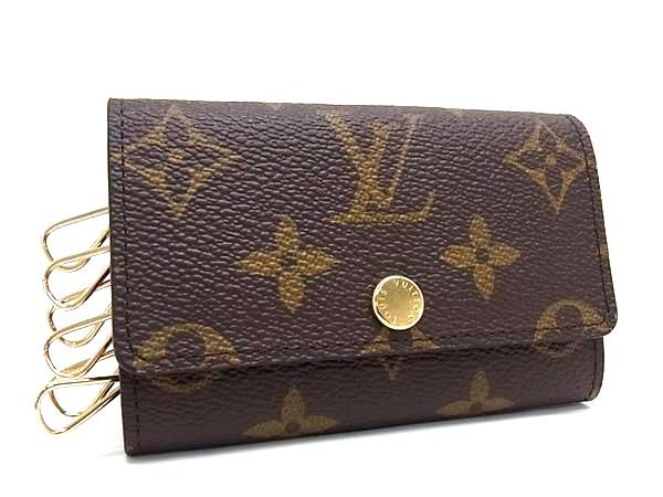 ■新品同様■ LOUIS VUITTON ルイヴィトン M60701 モノグラム ミュルティクレ6 6連 キーケース 鍵入れ レディース ブラウン系 AX3747