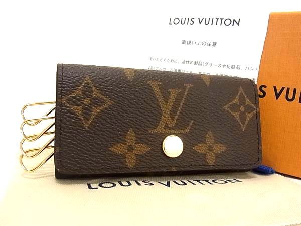 ■新品同様■ LOUIS VUITTON ルイヴィトン M69517 モノグラム ミュルティクレ 4 4連 キーケース 鍵入れ レディース ブラウン系 AY1116