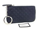 グッチ ■新品同様■ GUCCI グッチ 544476 マイクログッチシマ レザー コインケース コインパース 小銭入れ ダークネイビー系 AZ0256