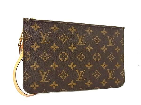 ルイヴィトン バッグ モノグラム（レディース） ■新品同様■ LOUIS VUITTON ルイヴィトン モノグラム ネヴァーフル用 ポーチ マルチケース 小物入れ レディース ブラウン系 FB0034