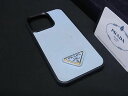 プラダ スマホケース ■美品■ PRADA プラダ 1ZH149 サフィアーノレザー iPhone13 Pro対応 アイフォンケース スマホケース ブルー系×ブラック系 FC0005