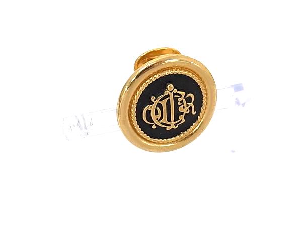 ■美品■ ChristianDior ディオール ヴィンテージ ロゴモチーフ 片耳のみ クリップ式 イヤリング アクセサリー ゴールド系 DD9439