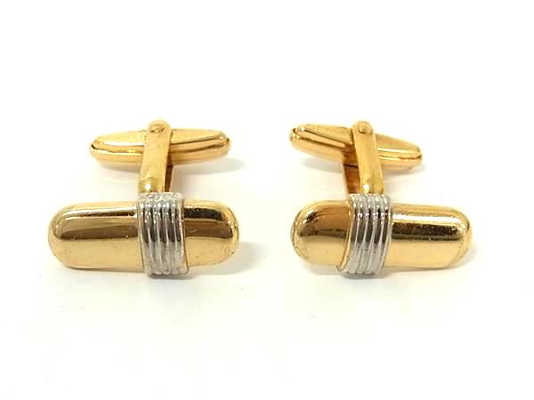 ChristianDior クリスチャンディオール ヴィンテージ カフスボタン カフリンクス アクセサリー ゴールド系×シルバー系 DK0718