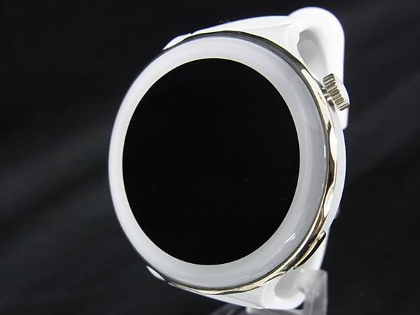 ■稼働品■新品同様■ SMART WATCH スマートウォッチ 通話機能 防水 腕時計 替えバンド付き レディース ホワイト系 DK1624