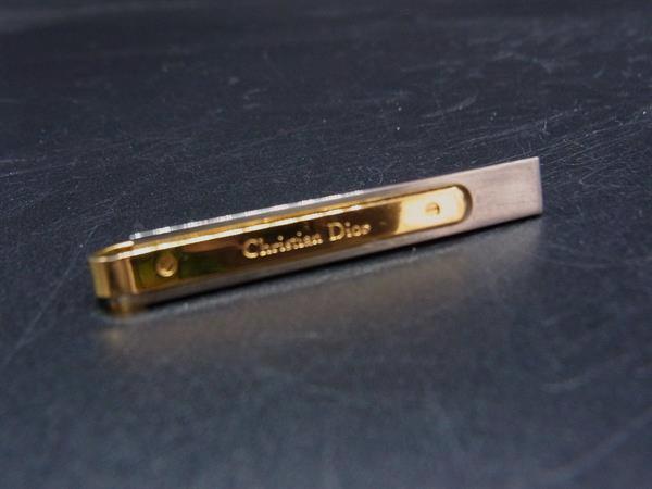 ■美品■ ChristianDior クリスチャンディオール タイピン タイクリップ アクセサリー ゴールド系×シルバー系 DM5083