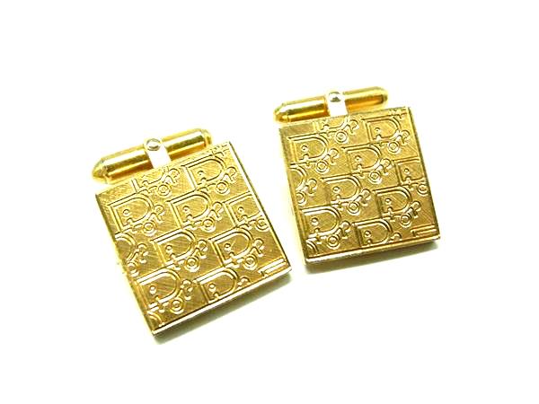 ChristianDior クリスチャンディオール カフス カフリンクス アクセサリー 紳士 ビジネス メンズ ゴールド系 DM5086
