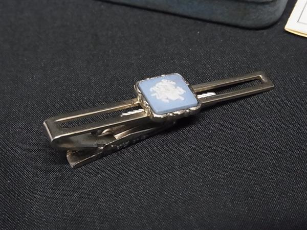 WEDGWOOD ウェッジウッド ジャスパー タイクリップ ネクタイピン アクセサリー ビジネス 紳士 シルバー系×ライトブルー系 DM5123