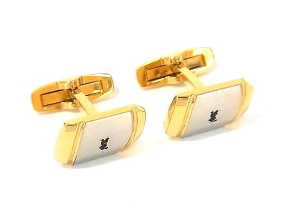 樂天商城 - YVESSAINTLAURENT イヴサンローラン カフスボタン カフリンクス ビジネス 紳士 メンズ シルバー系×ゴールド系 DM5965