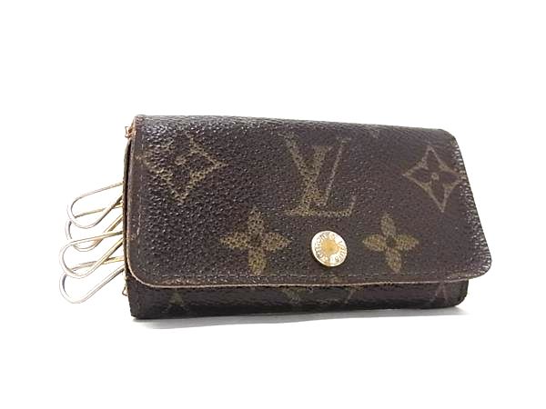 LOUIS VUITTON ルイヴィトン M62631 モノグラム ミュルティクレ4 4連 キーケース 鍵入れ メンズ レディース ブラウン系 DM6313