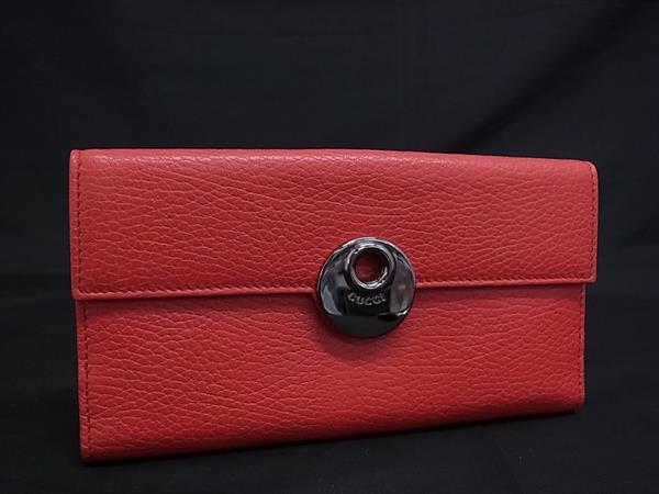 乐天商城 - ■新品同様■ GUCCI グッチ 231835 0959 レザー 二つ折り 長財布 札入れ 小銭入れ カード入れ ウォレット レディース レッド系 FG4757