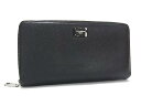 DOLCE&GABBANA ドルチェ&ガッバーナ レザー ラウンドファスナー 長財布 ウォレット 札入れ 小銭入れ ブラック系 DH4864