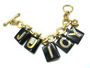 Juicy Couture ジューシークチュール ラインストーン ハート チェーン ブレスレット アクセサリー ゴールド系×ブラック系 DH8827
