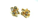 ■美品■ D'ORLAN ドーラン ビジュー クリップ式 イヤリング アクセサリー レディース ゴールド系 DI6539