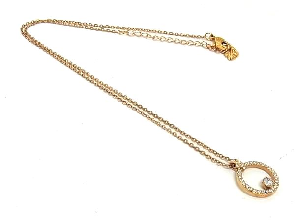 Rhodolite - ■美品■ SWAROVSKI スワロフスキー ラインストーン ネックレス ペンダント アクセサリー レディース ゴールド系 DK0216
