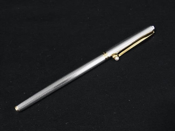 ■極美品■ MIKIMOTO ミキモト 本真珠 アコヤ真珠 パール 約3mm ボールペン 筆記用具 ステーショナリー ..