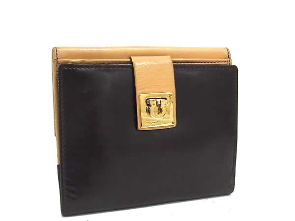 樂天商城 - Salvatore Ferragamo フェラガモ ガンチーニ レザー 二つ折り 財布 ウォレット 札入れ 小銭入れ レディース メンズ ブラウン系 DM6857