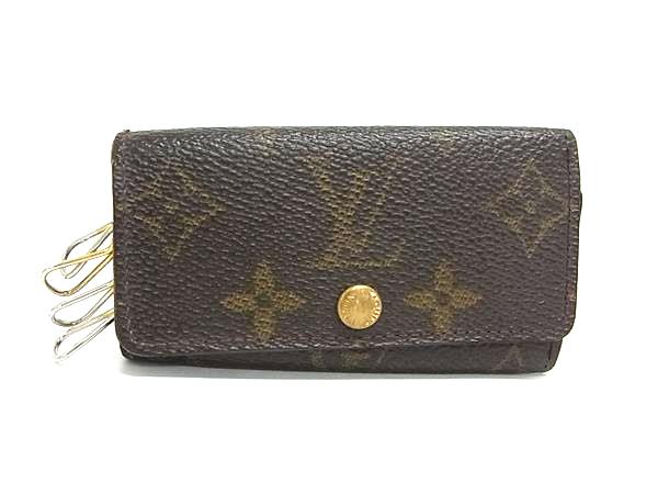 LOUIS VUITTON ルイヴィトン M62631 モノグラム ミュルティクレ4 4連 キーケース 鍵入れ メンズ レディース ブラウン系 DM6902