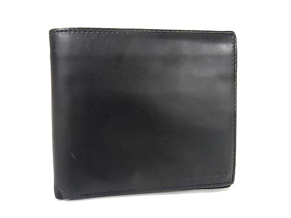 BURBERRY バーバリー レザー 二つ折り 財布 ウォレット 札入れ 小銭入れ カード入れ メンズ ブラック系 DM6980