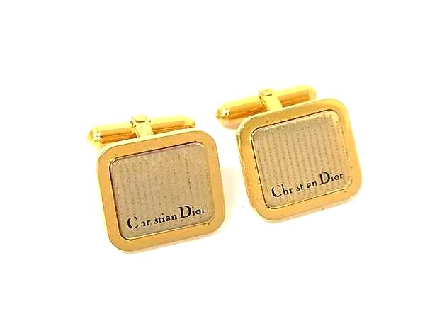 ChristianDior クリスチャンディオール ヴィンテージ カフスボタン カフリンクス アクセサリー ビジネス 紳士 ゴールド系 DM7227