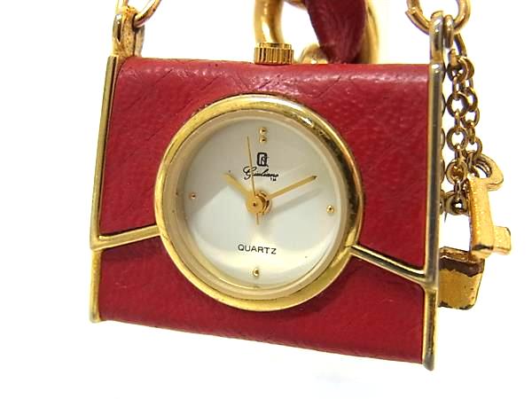 FRANCK MULLER - ■稼働品■ giuliano ジュリアーノ レザー クォーツ 腕時計 ウォッチ レディース レッド系×ゴールド系 DN1337