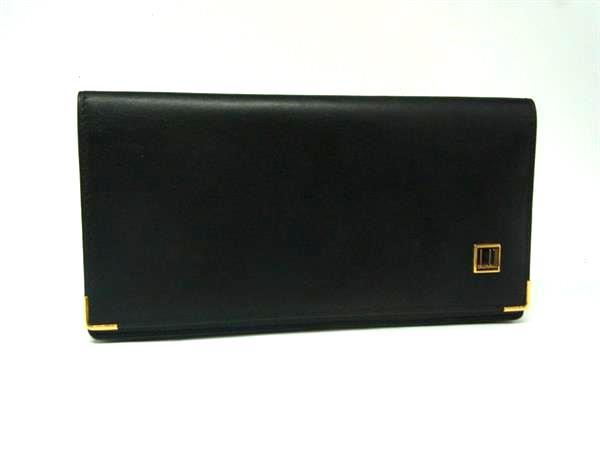 樂天商城 - ■美品■ dunhill ダンヒル レザー 二つ折り 長財布 ウォレット 札入れ 紳士 ビジネス メンズ ブラック系 DM0028