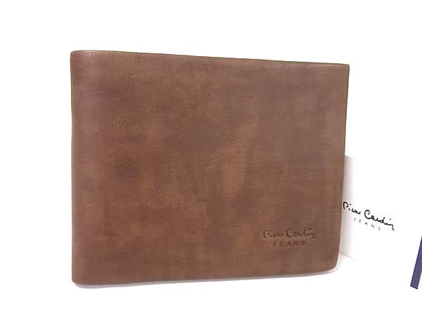 乐天商城 - ■極美品■ pierre cardin ピエールカルダン レザー 二つ折り 財布 ウォレット 札入れ カード入れ メンズ ブラウン系 DM7437