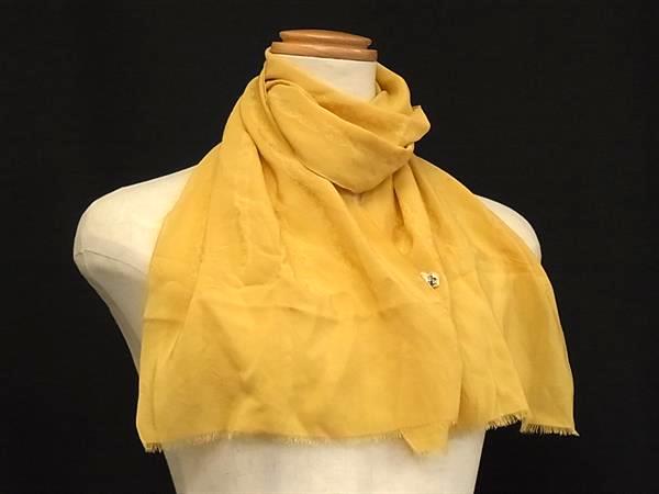 CELINE セリーヌ マカダム シルク100% スカーフ ストール ショール レディース ライトブラウン系 DI9341(4.0)