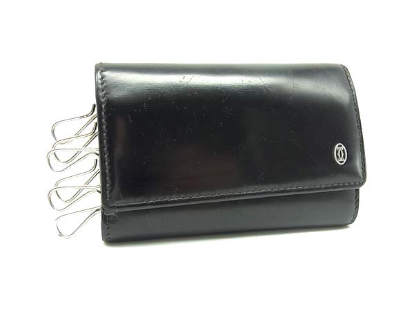 Cartier カルティエ パシャ PVC×レザー 6連 キーケース 鍵入れ レディース メンズ ブラック系 DJ4855のサムネイル