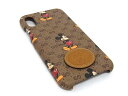 ■美品■ GUCCI グッチ 602551 ディズニーコラボ ミッキー GGスプリーム PVC iPhoneX/XS 対応 アイフォンケース ブラウン系 DK1076