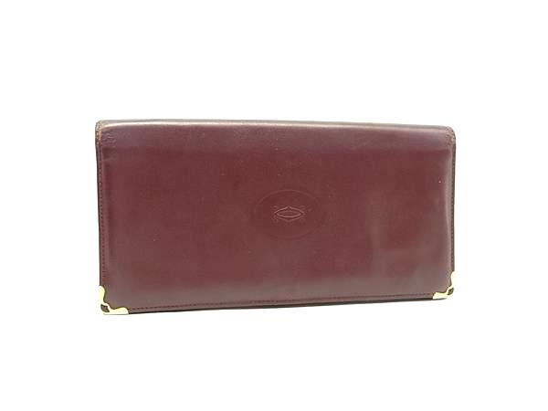 樂天商城 - Cartier カルティエ マストライン レザー 二つ折り 長財布 ウォレット 札入れ 小銭入れ カード入れ レディース ボルドー系 DM4438
