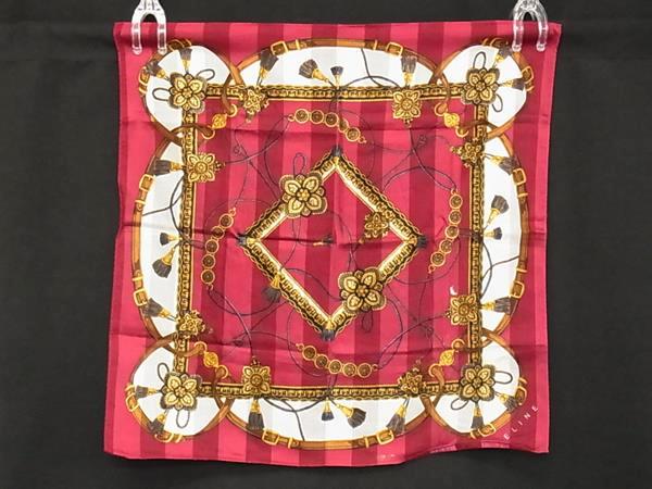 ■新品同様〜■ CELINE セリーヌ 総柄 ハンカチ ハンカチーフ 2点セット まとめ売り DH0820