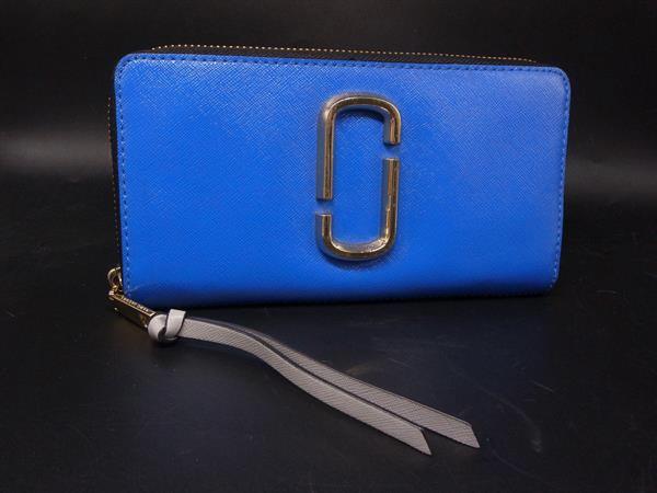 MARC JACOBS マークジェイコブス スナップショット ラウンドファスナー 長財布 ウォレット 札入れ 小銭入れ ブルー系 DM0112