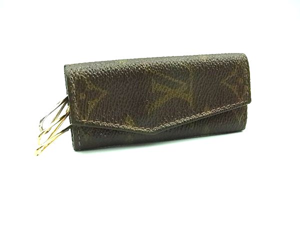 LOUIS VUITTON ルイヴィトン No264 モノグラム ミュルティクレ 3連 キーケース 鍵入れ レディース メンズ ブラウン系 DM1051