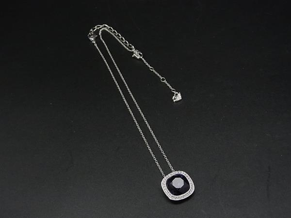 乐天商城 - ■美品■ SWAROVSKI スワロフスキー ラインストーン ネックレス ペンダント アクセサリー シルバー系×パープル系 DM4614