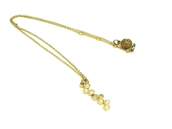 Pink - SWAROVSKI スワロフスキー カラーストーン ラインストーン マグネット ネックレス ペンダント アクセサリー ゴールド系 DM6956