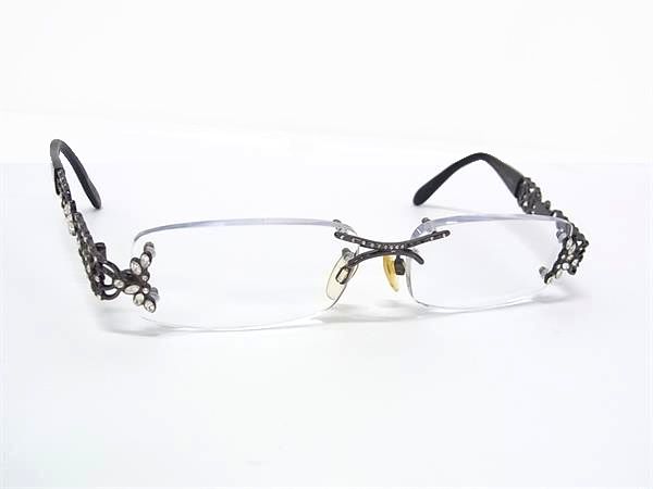 乐天商城 - CAVIAR キャビア 度入り ビジュー メガネ めがね 眼鏡 レディース ブラック系 DM7451