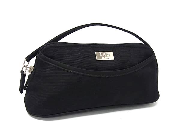 ■美品■ ChristianDior ディオール ビューティー キャンバス マルチポーチ マルチケース メイクポーチ ブラック系 DP9268