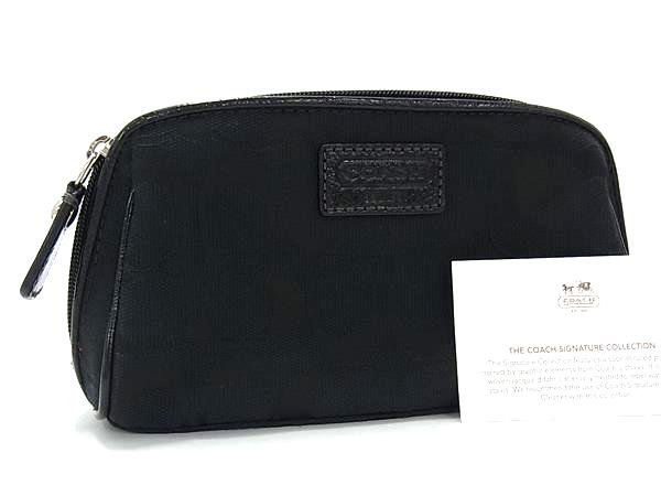 【極美品】COACH マーサーコレクション 化粧ポーチ ミラー付き ブラック ブラック 【公式】COACH – コーチ ポーチ＆小物入れ レディース
