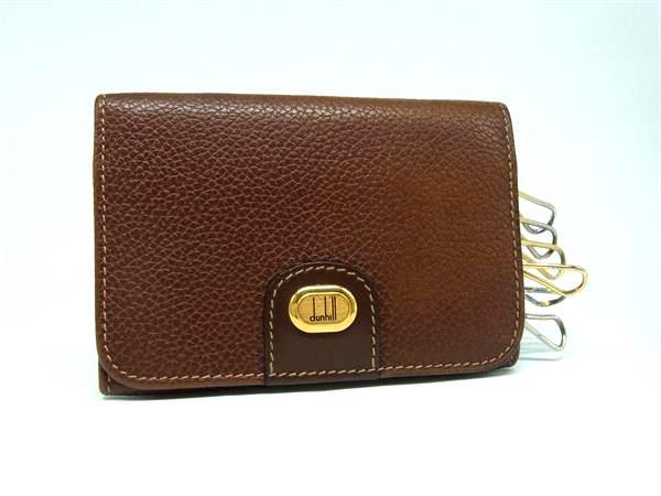 dunhill ダンヒル レザー 6連キーケース 鍵入れ 紳士 ビジネス メンズ ブラウン系 DM6463