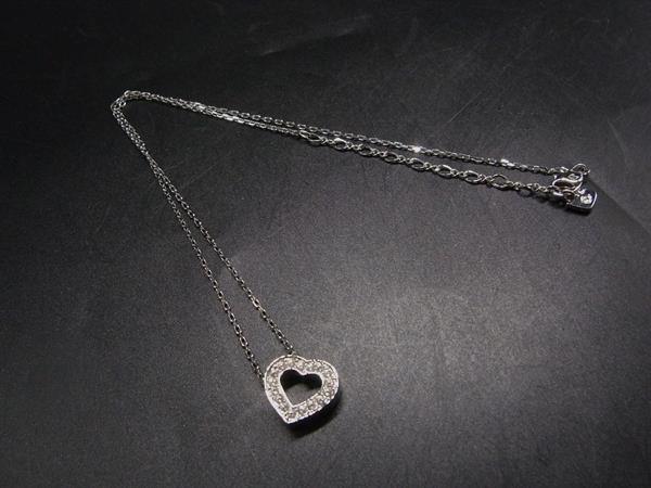 White Coral - ■美品■ SWAROVSKI スワロフスキー クリスタル ハート ネックレス ペンダント アクセサリー レディース シルバー系×クリア DM6537