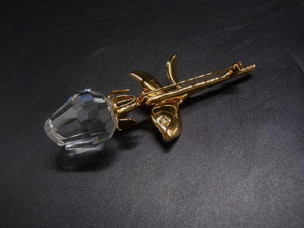 SWAROVSKI スワロフスキー フラワーモチーフ ピンブローチ ピンバッジ アクセサリ...