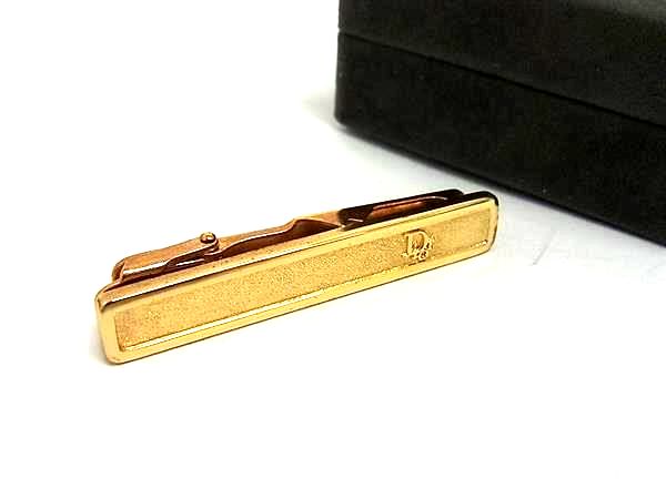 ChristianDior クリスチャンディオール ヴィンテージ タイクリップ ネクタイピン アクセサリー ビジネス 紳士 ゴールド系 DM7615