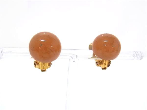樂天商城 - ■美品■ VENDOME BOUTIQUE ヴァンドームブティック SV925 クリップ式 イヤリング アクセサリー ゴールド系×コーラルピンク系 DM7617