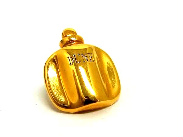 ■美品■ ChristianDior クリスチャンディオール DUNE 香水モチーフ ピンバッジ ピンブローチ アクセサリー ゴールド系 DM7619