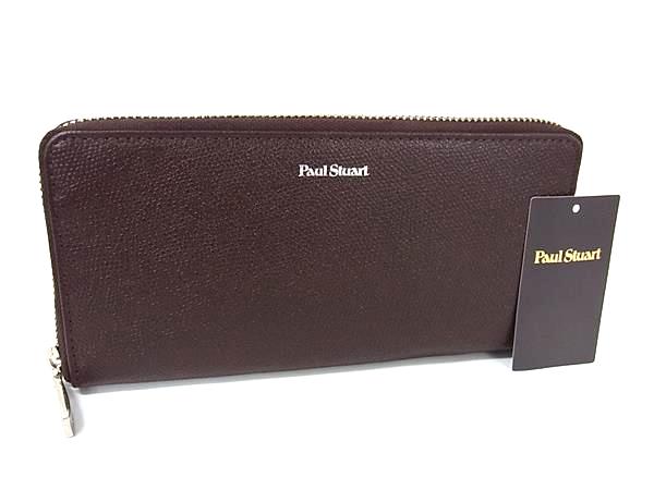 乐天商城 - ■新品■未使用■ Paul Stuart ポールスチュアート レザー ラウンドファスナー 長財布 ウォレット メンズ ブラウン系 BK7694
