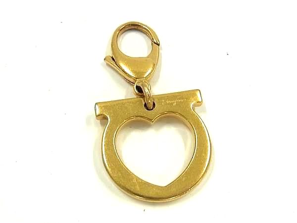 Salvatore Ferragamo フェラガモ ガンチーニ ハート キーホルダー キーチャーム アクセサリー レディース ゴールド系 DI5408