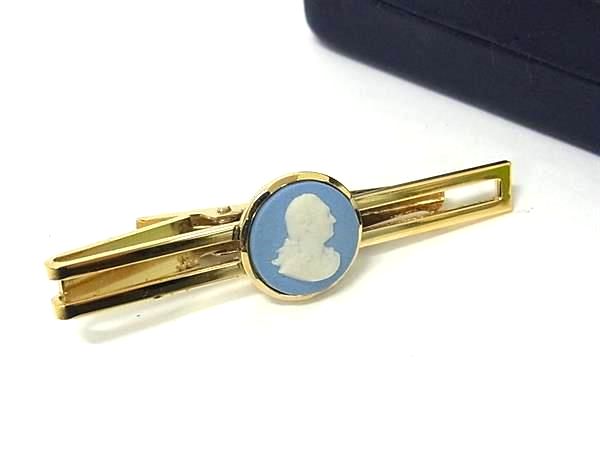 WEDGWOOD ウェッジウッド ジャスパー カメオ タイピン タイクリップ 紳士 ビジネス メンズ ゴールド系 DJ3595