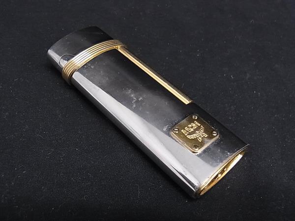 MCM エムシーエム 高級ガスライター ローラーガスライター 喫煙グッズ 喫煙具 メンズ シルバー系×ゴールド系 DK2889